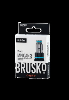 Испарители BRUSKO MINICAN 3, 0.8 ОМ, 2 ШТ, (В УПАК. 2 ШТ.)